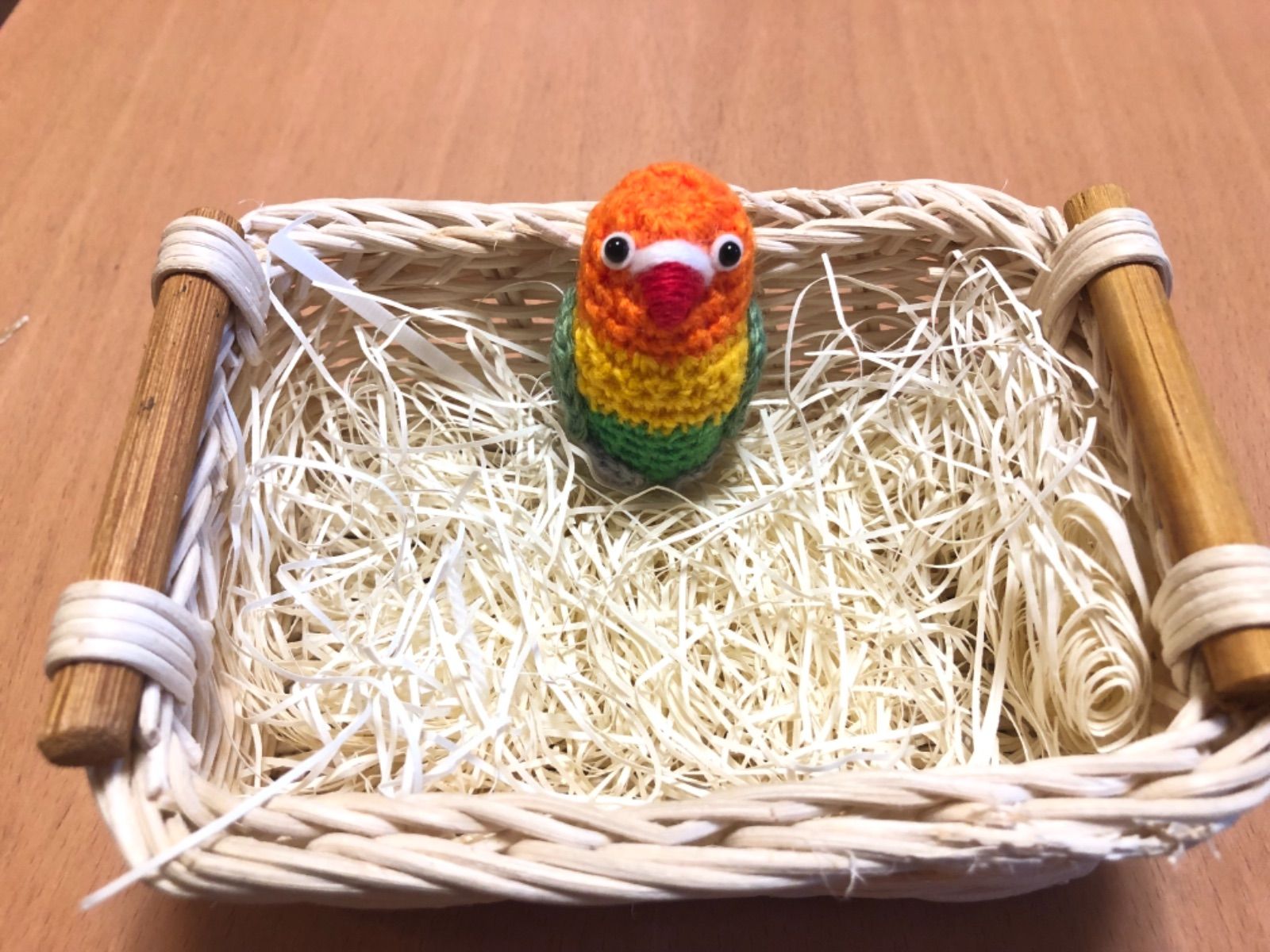 編みぐるみ♡ちっちゃ♡シリーズ ボタンインコちゃん （ルリコシ