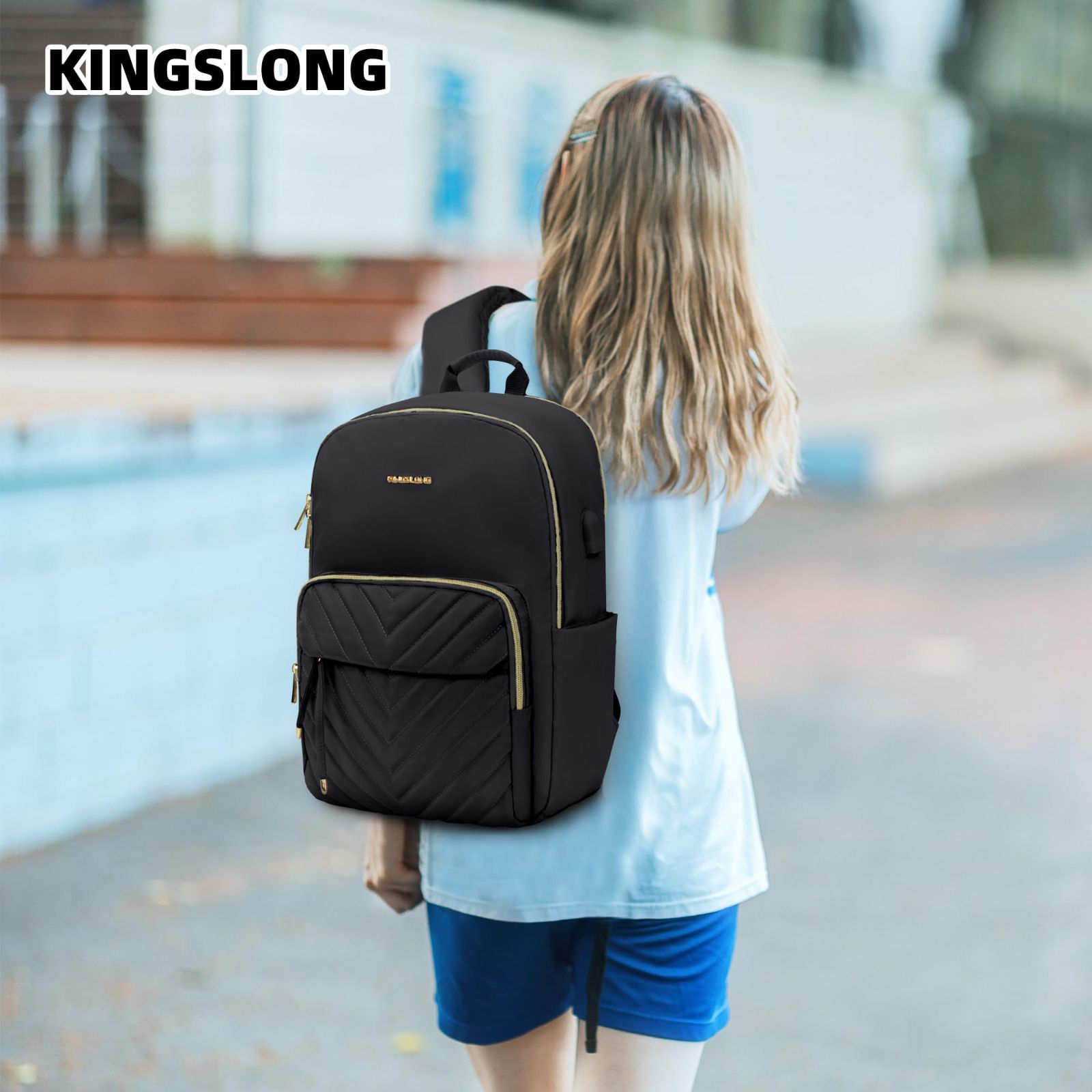 KINGSLONG リュックバックパック レディース 通学リュック リュック