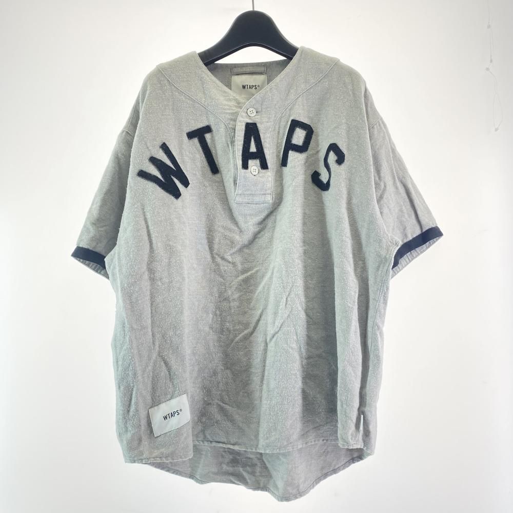 W TAPS ベースボールシャツ サイズ02 グレー 破れ有り 221tqdt-shm006 ダブルタップス 17