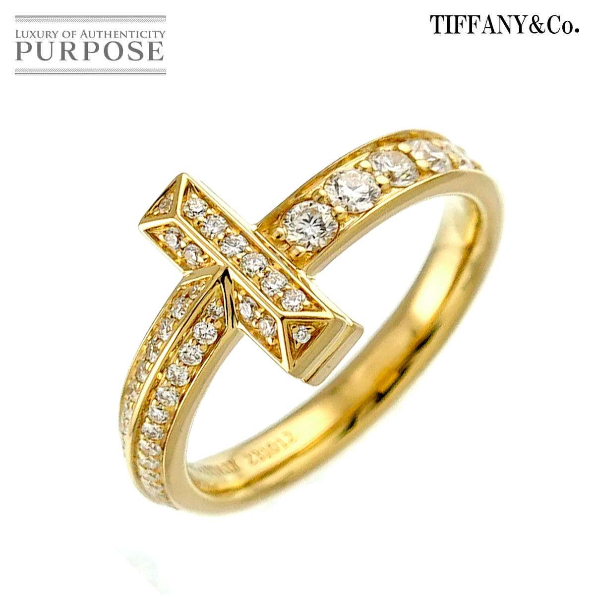 ティファニー TIFFANY&Co. Tワン 11.5号 リング ダイヤ 0.45ct 18K YG 