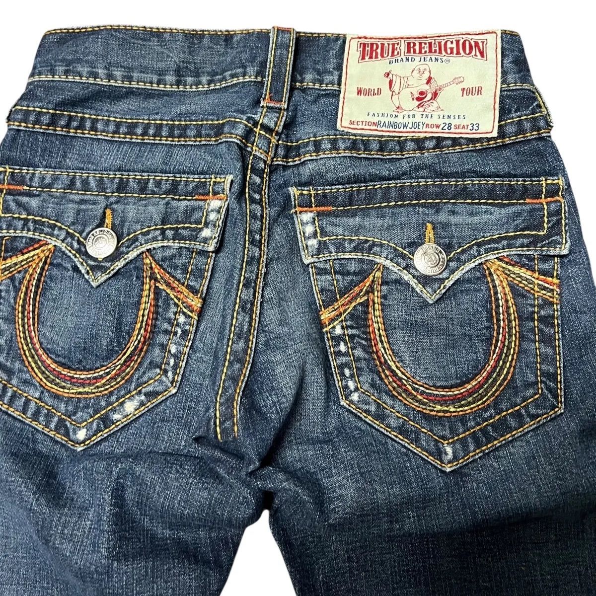 00s y2k TRUE RELIGION RAINBOW JOEY フレアデニム io io着用 usa