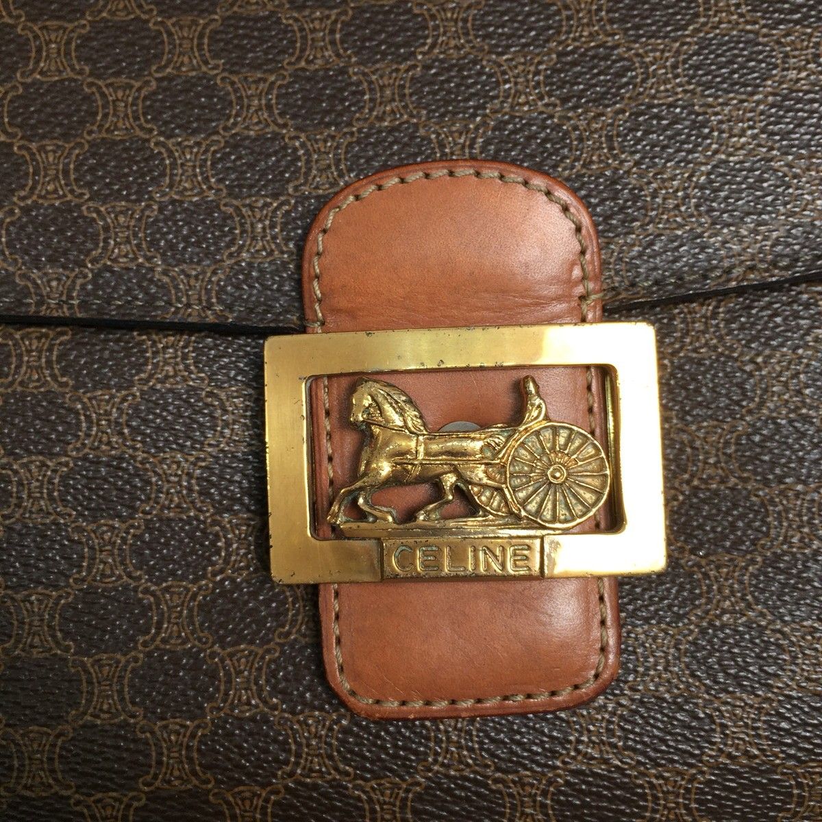 CELINE セリーヌ 70's マカダム柄 ショルダーバッグ 斜め掛け 肩掛け