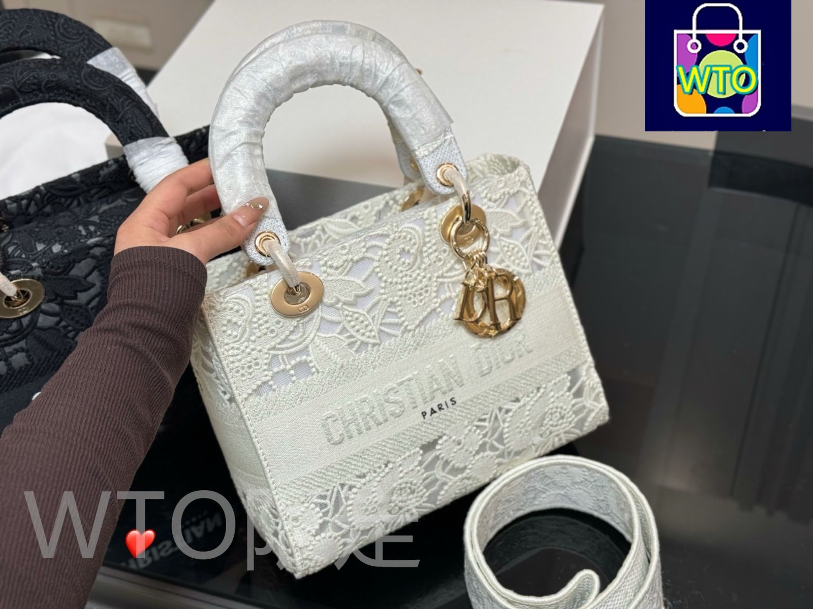 今日 Dior Lady Dior Lace Bag - レディー ディオール レース バッグ-WTO輸入1