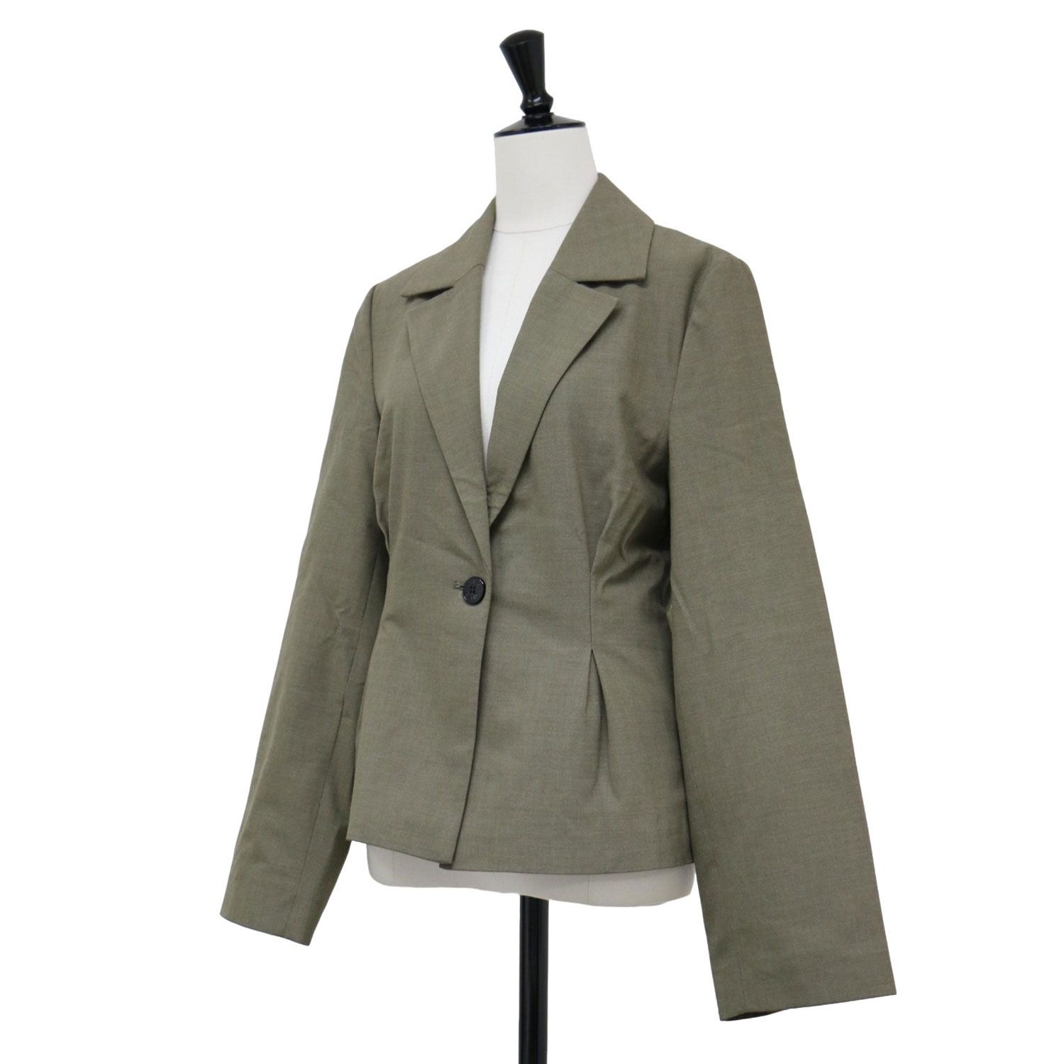 GANNI ガニー ジャケット カーキ サイズ:32(XXS) / ペプラム