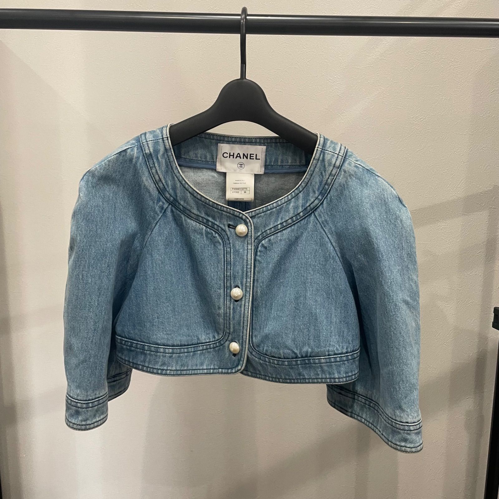 シャネル　デニムジャケット　サイズ38 シャネルデニムジャケットサイズ38