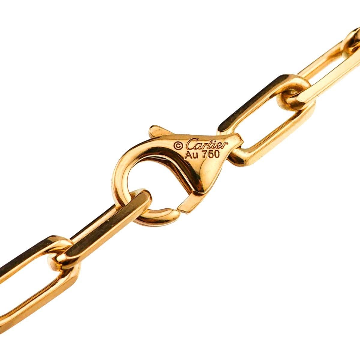 【廃盤】Cartier チェーンネックレス 証明書付き　イエローゴールド カルティエ Cartier サントス ドゥ チェーン ネックレス 55cm