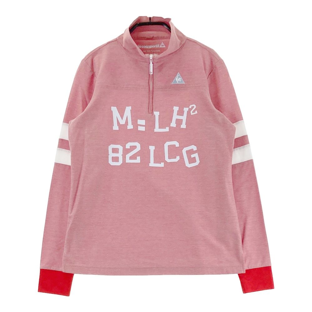 サイズ：L LE COQ GOLF ルコックゴルフ  ハーフジップ 長袖Tシャツ  レッド系 [240101540052] ゴルフウェア レディース ストスト