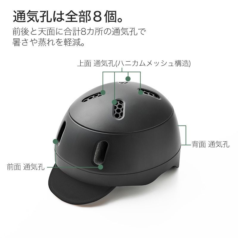 ナイロンバイザー kumoa クモア ヘルメット 自転車用ヘルメット 自転車 バイザー バイザー付 visor 日本 CEマーク 安全 通気性 大人用 メンズ レディース BRIGHTFACE_UK