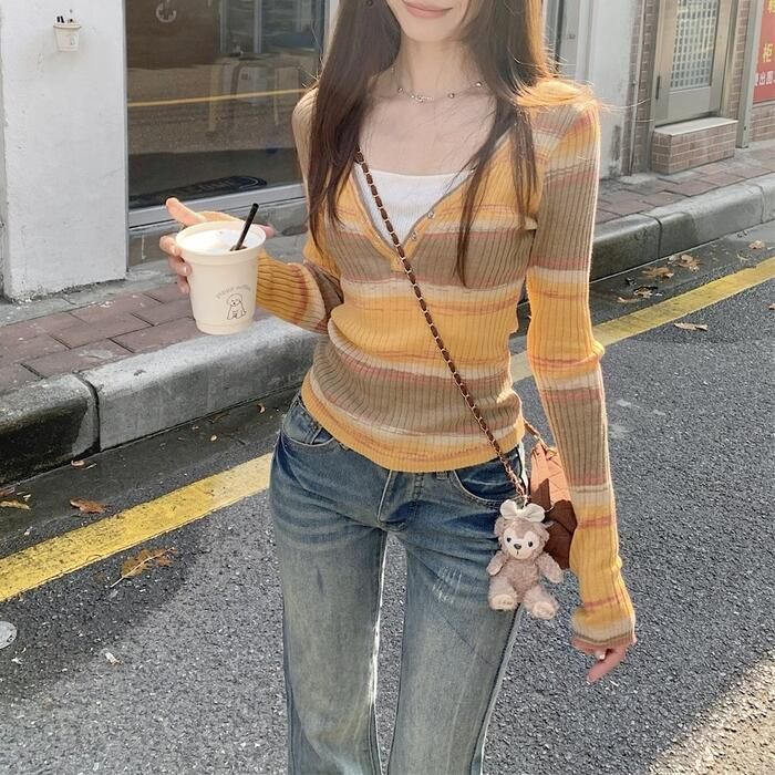 レイヤード風 ボーダー