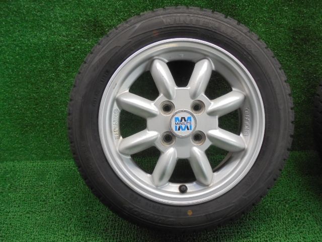 5FQ441 CCG 155 65R14 ダンロップ ウインターマックスWM02 スタッドレス MINILITE アルミホイールセット
