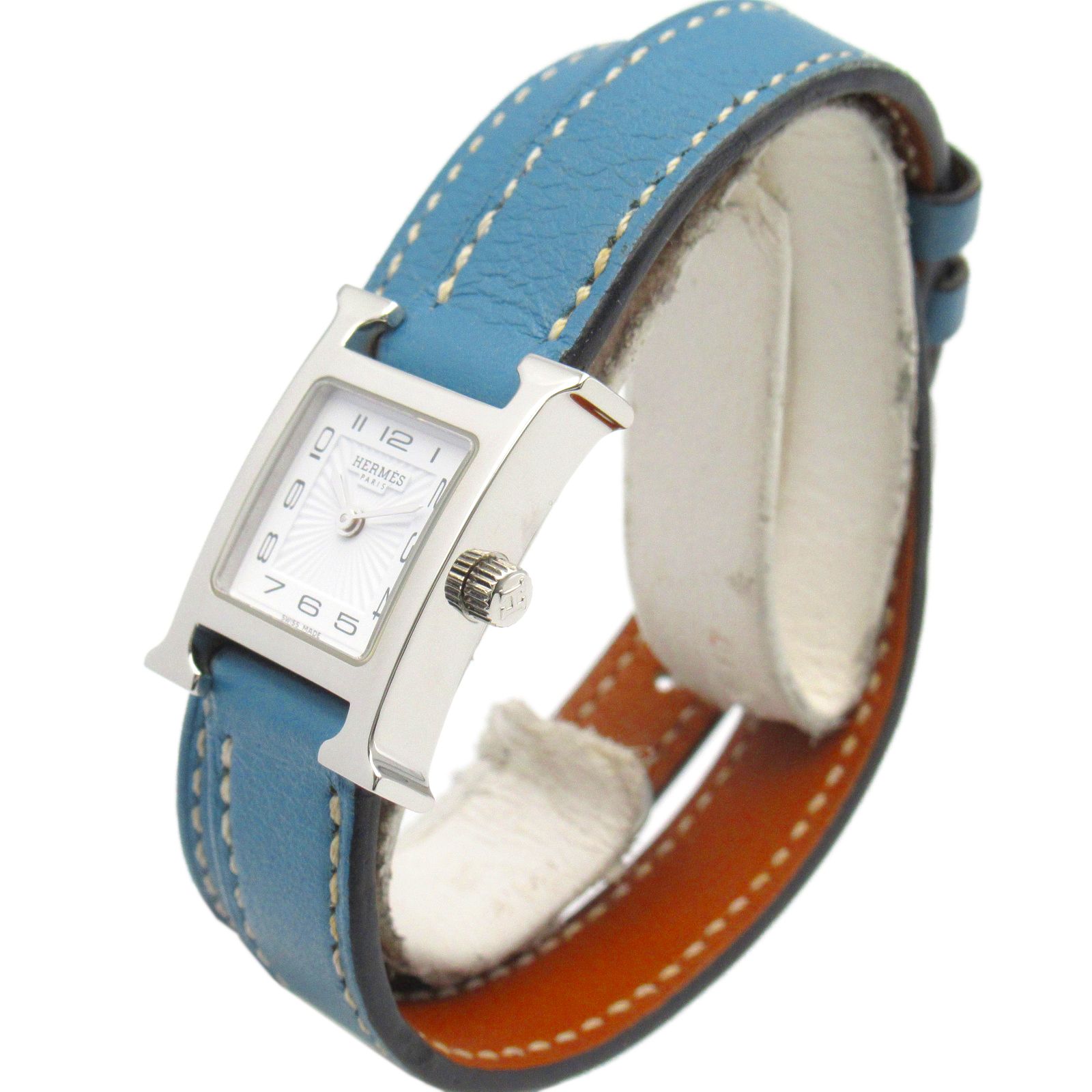 エルメス HERMES 腕時計 Hウォッチ ミニ ドゥブルトゥール HH1.110