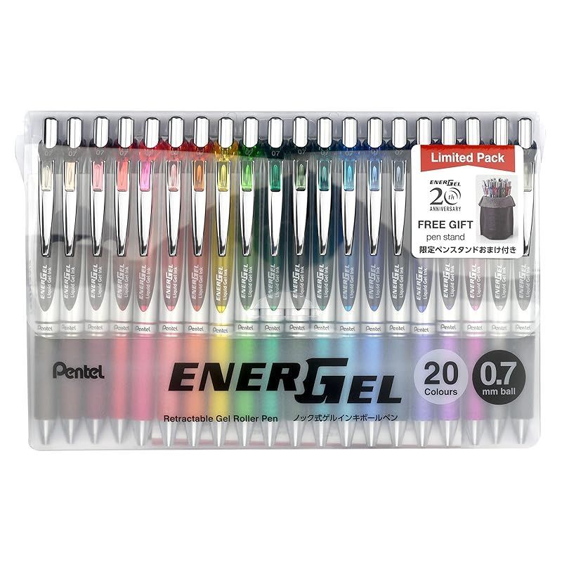 【新着商品】ぺんてる ゲルインキボールペン エナージェル 0.7mm 限定20色 BL77-20