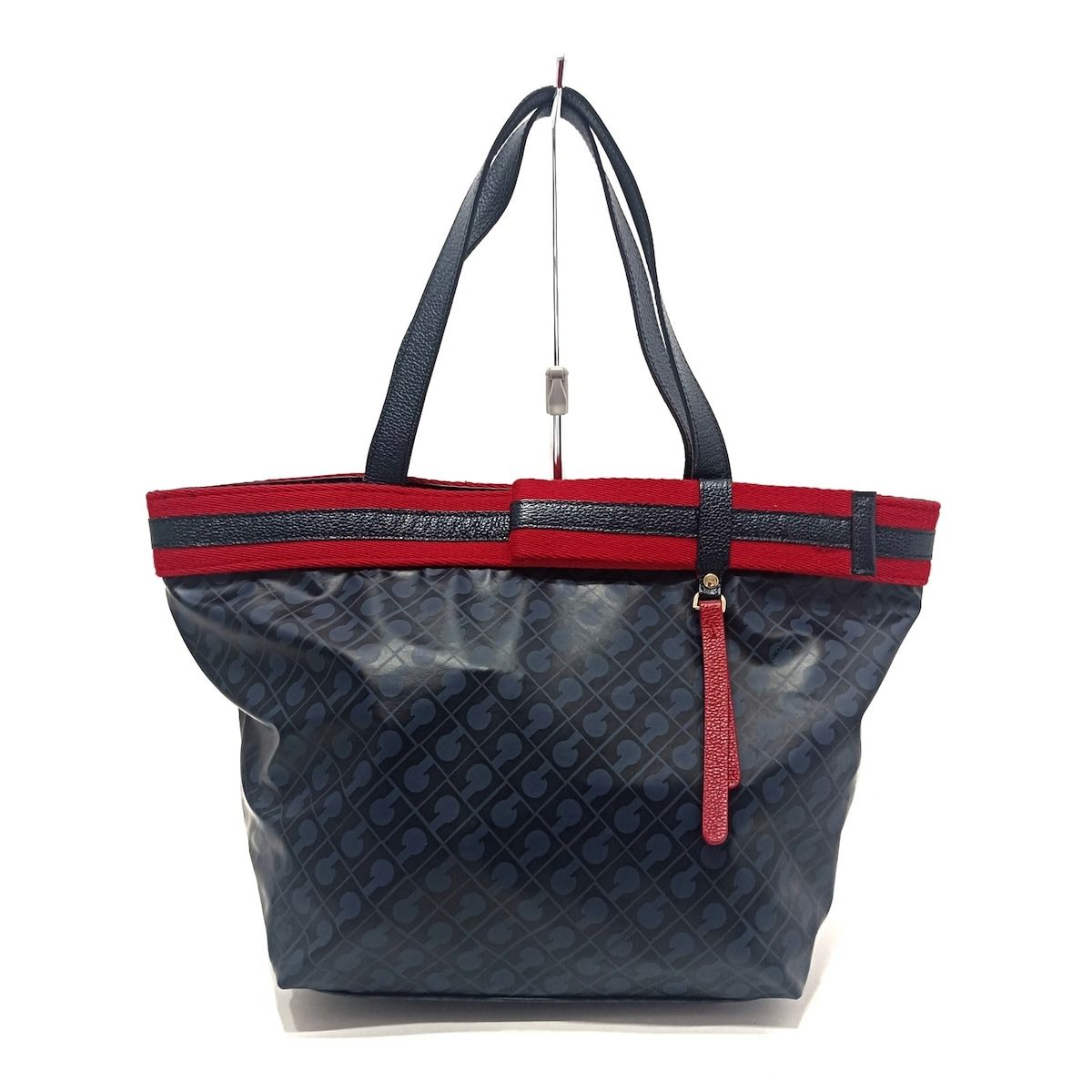 新品同様✨ゲラルディーニ・ハンドバッグ手提げ鞄 ナイロン ３室 保存袋付属 新品】GHERARDINI トートバッグ ナイロン ゲラルディーニ