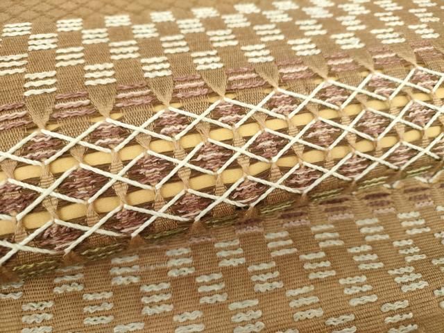 平和屋着物○太鼓柄袋帯 もじり織 横段文 正絹 逸品 DAAS3232ps - メルカリ