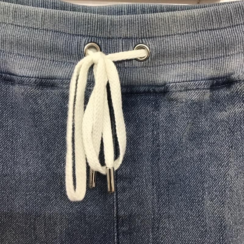 安価な WP WESTPOINT ダブルピーウエストポイント パンツ サルエルパンツ テイパード デニム風 裾リブ ダメージ加工イージーパンツ DWB5201