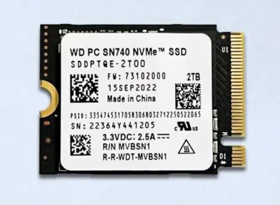 新品 WD SN740 NVMe 2TB SSD 2230 steamdeck