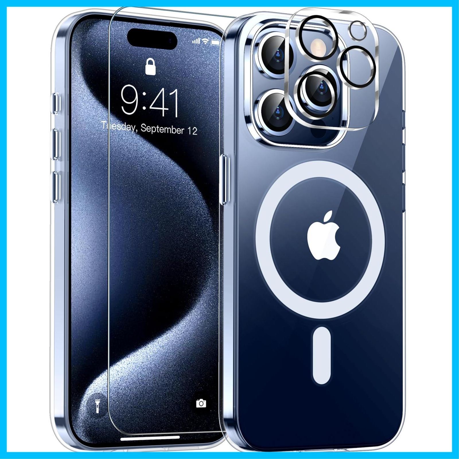 【新着商品】iphone 15 pro ケース クリア マグセーフ対応 いphone15pro ケース ワイヤレス充電対応 黄変防止 アイホン 15プロケース 耐衝撃 耐久性 米軍MIL規格取得 アイフォン15pro カバー スマホケ
