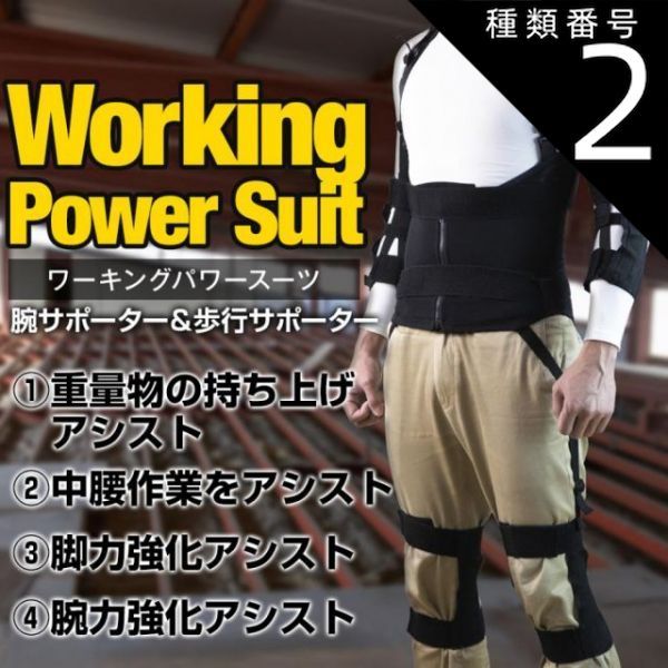 種類2 SS|ホワイト アトリエケー ワーキングパワースーツ腕 膝サポーターセット ブラック ホワイト