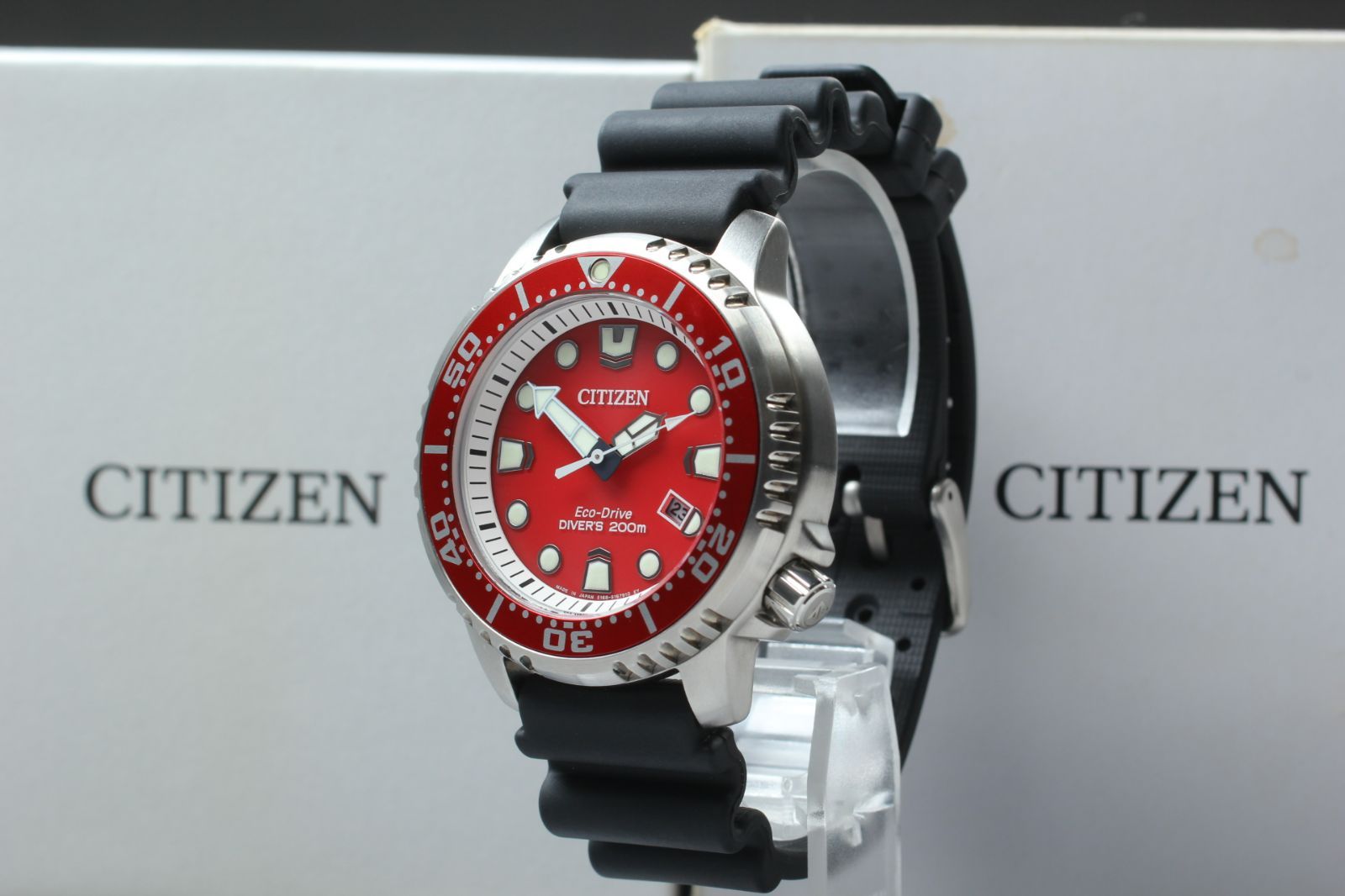 [新品未使用] CITIZEN PROMASTER E168-S122546 赤 Eco Drive エコドライブ ソーラー  腕時計 送料無料 無料返品対応