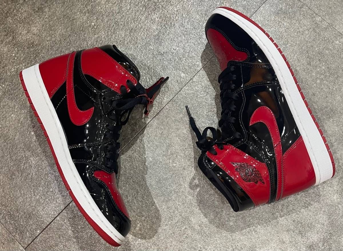 NIKE AIR JORDAN 1RETRO HIGH BRED PATENT エアジョーダン1