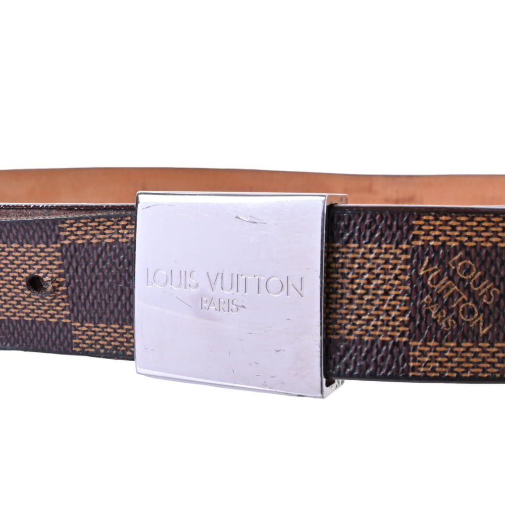ルイヴィトン ダミエ サンチュール キャレ ブラウン サイズ：32／80 LOUIS VUITTON ダミエ サンチュール キャレ ベルト 80/32