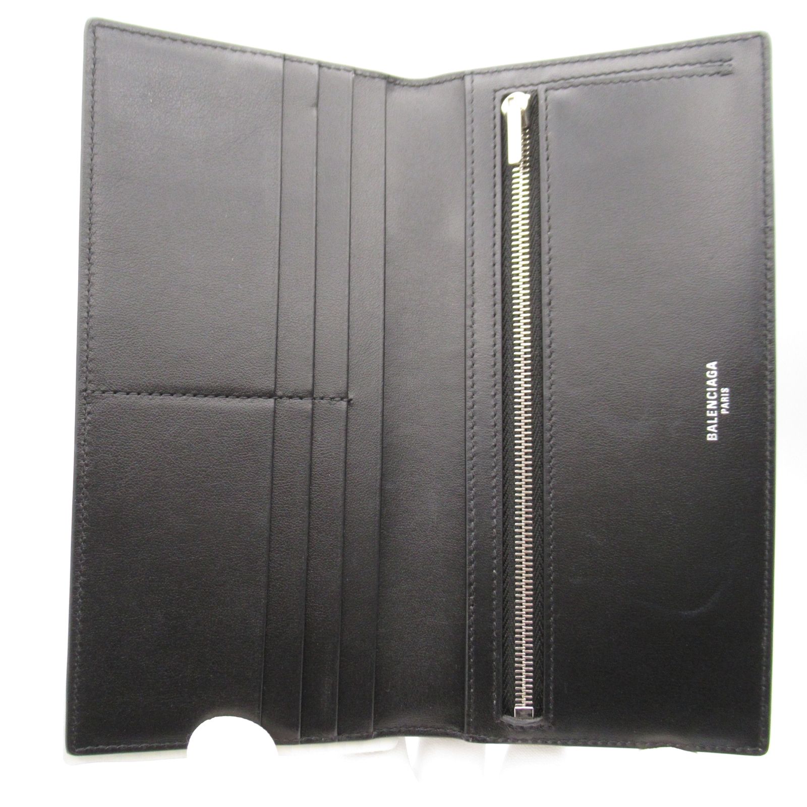 バレンシアガ 長財布 BALENCIAGA】PASSPORT ロング ウォレット 2 チケット ロゴ