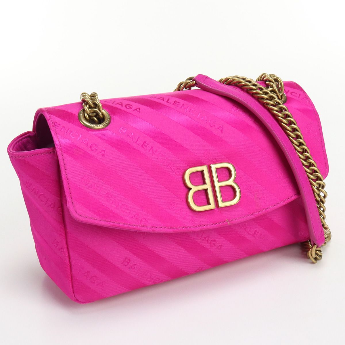 バレンシアガ BB ラウンド 501681 0HIAN ショルダーバッグ 原宿店限定】バレンシアガ BALENCIAGA ショルダーバッグ チェーン BB
