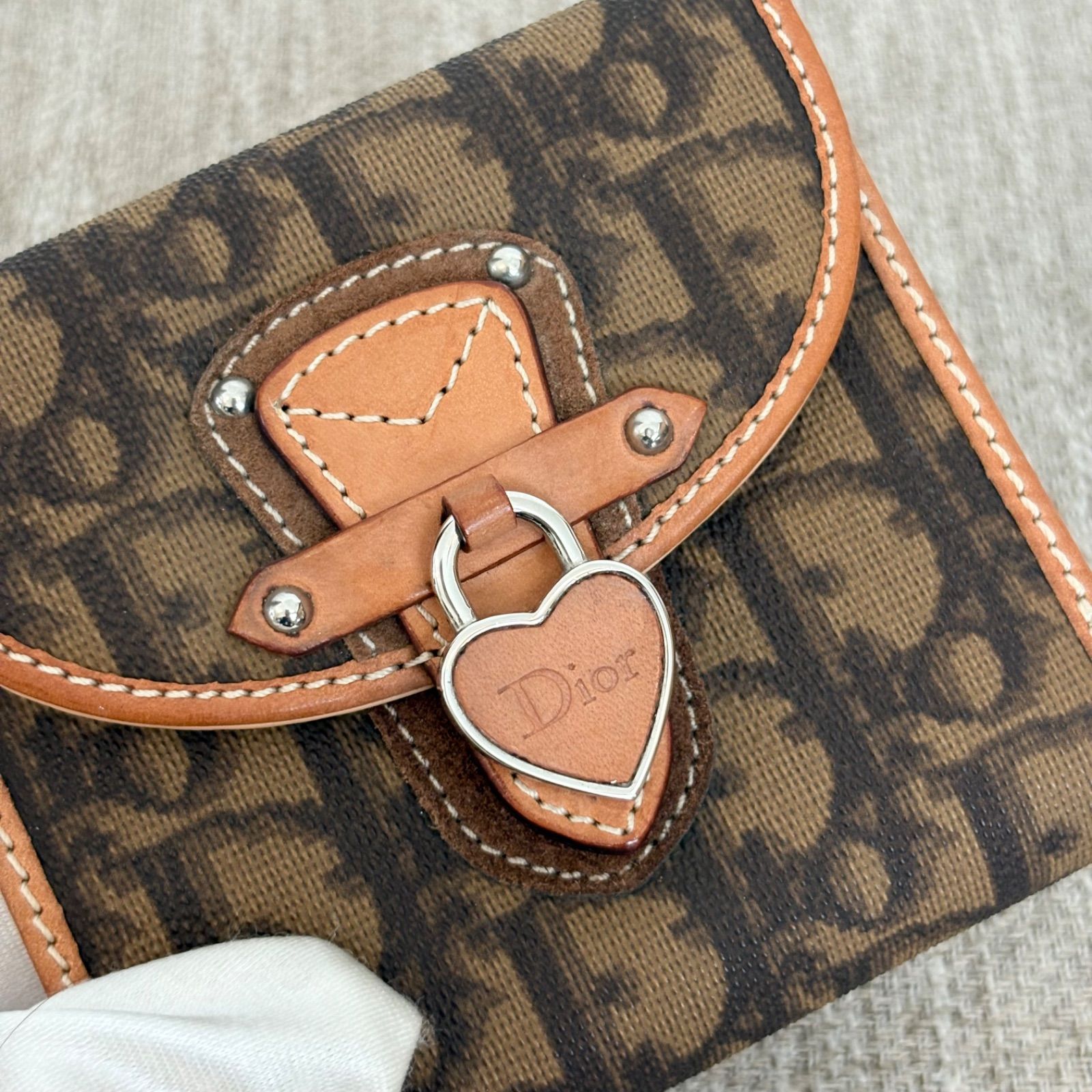 極美品】クリスチャンディオール ロマンティック ウォレット 二