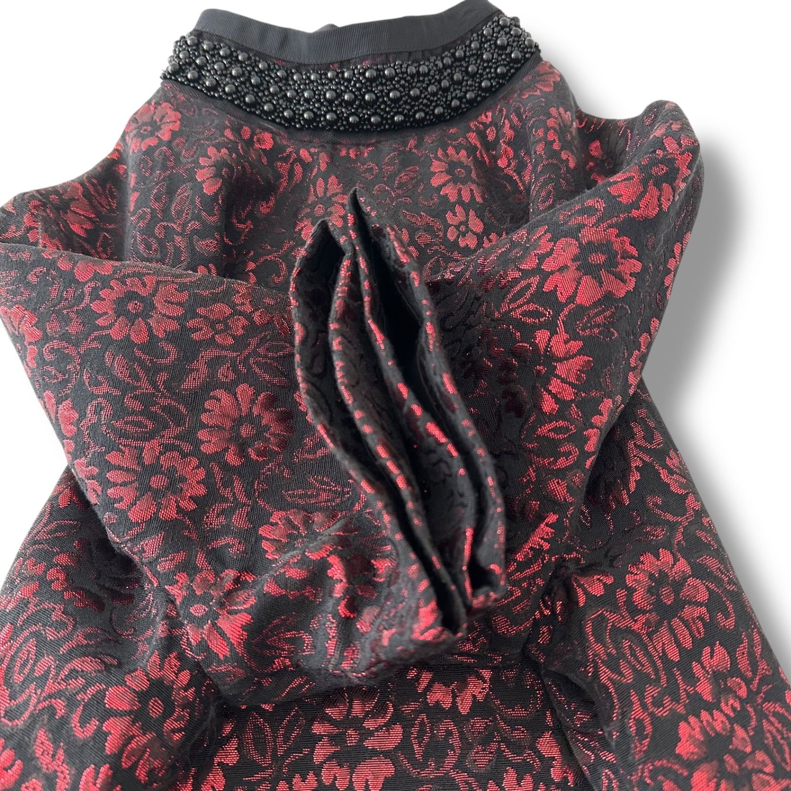 ミニドレス ジャガード生地