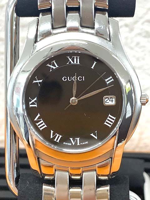 GUCCI メンズクオーツ時計 5500M サファイアガラス 電池交換済