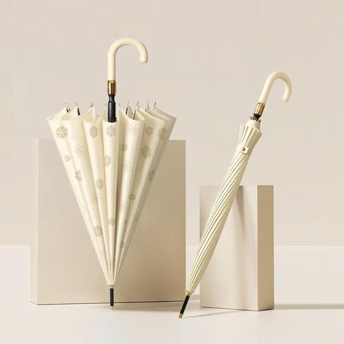 雨傘 花咲く レディース 長傘 16傘骨 ワンタッチ傘 晴雨兼用 遮光傘 おしゃれ かわいい ギフト プレゼントmay