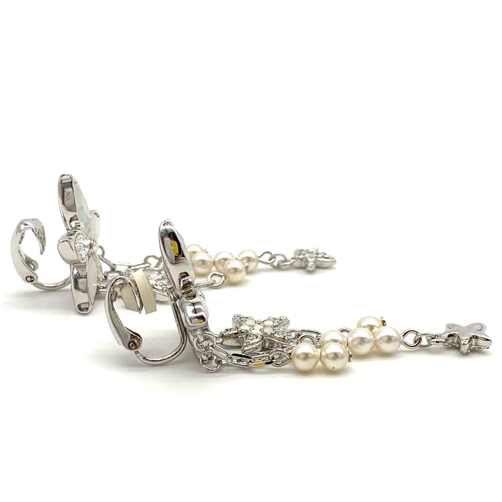 ▽SWAROVSKI/スワロフスキー クリスタル フラワーモチーフ イヤリング