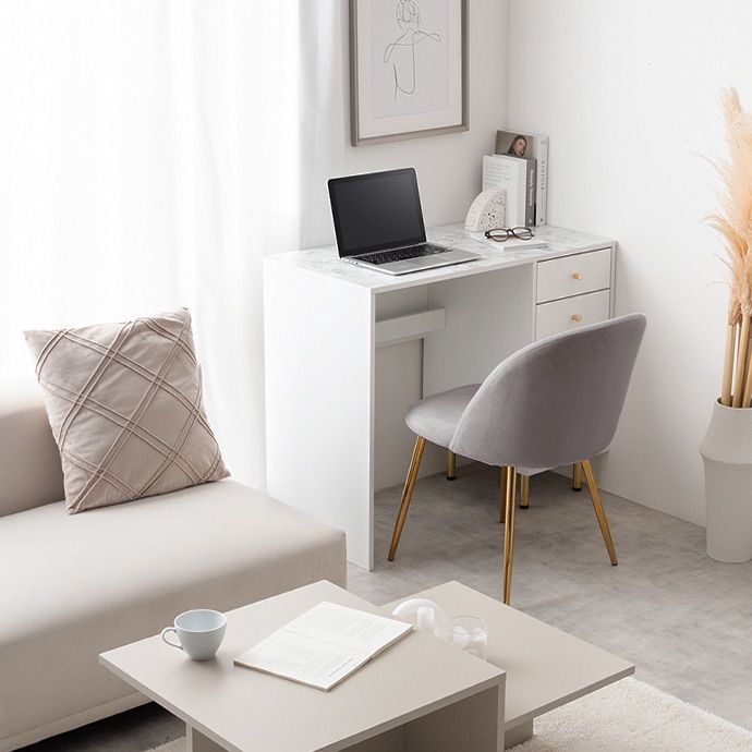 幅90cm】Camilla 引き出し付きデスク アイアン デスク 引き出し