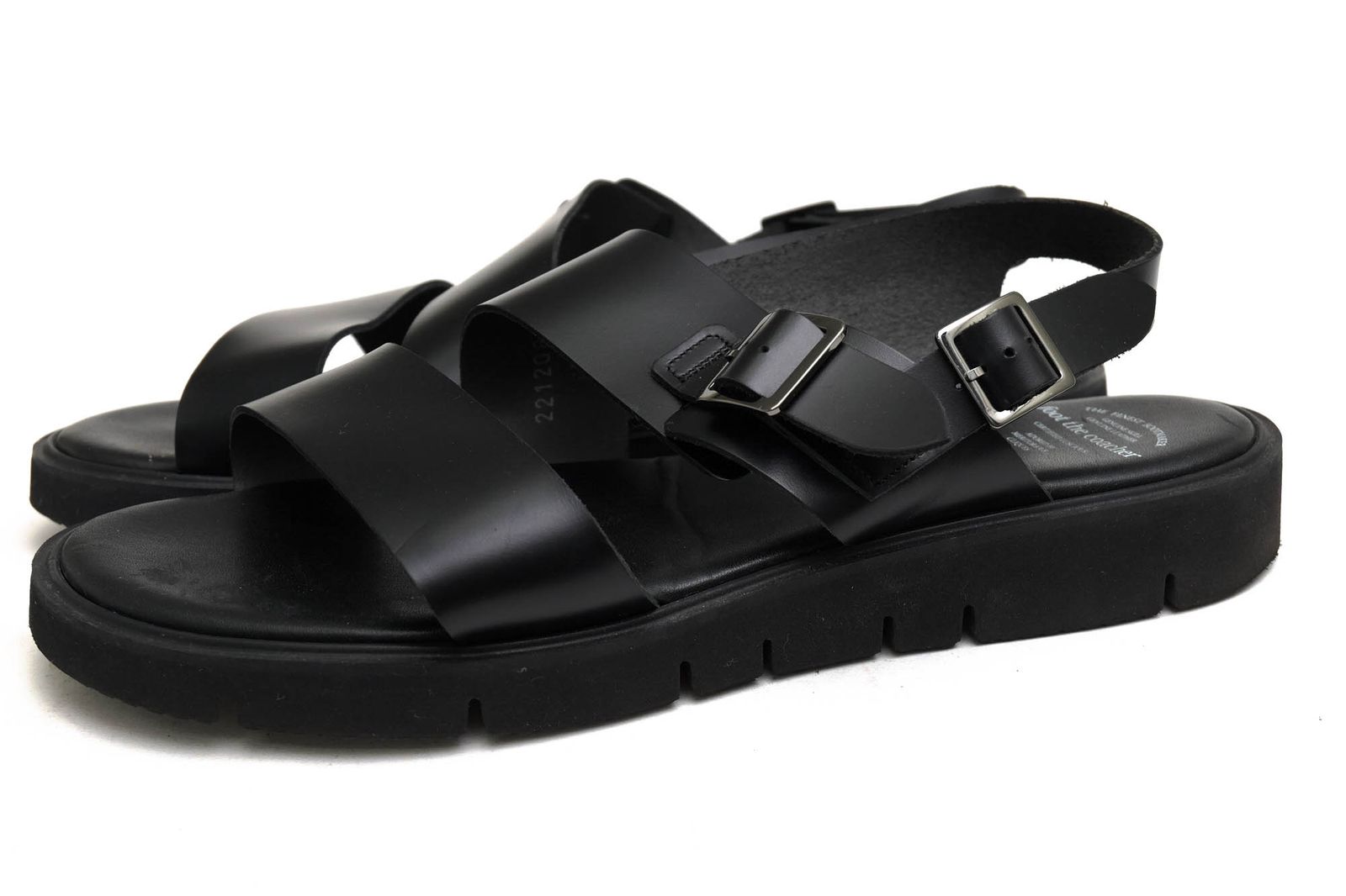 フットザコーチャー／foot the coacher サンダル シューズ 靴 メンズ 男性 男性用レザー 革 本革 ブラック 黒  FTC1912012 SS BELT SANDALS GLOXI CUT THICK SOLE VIBRAM GLOXI CUT