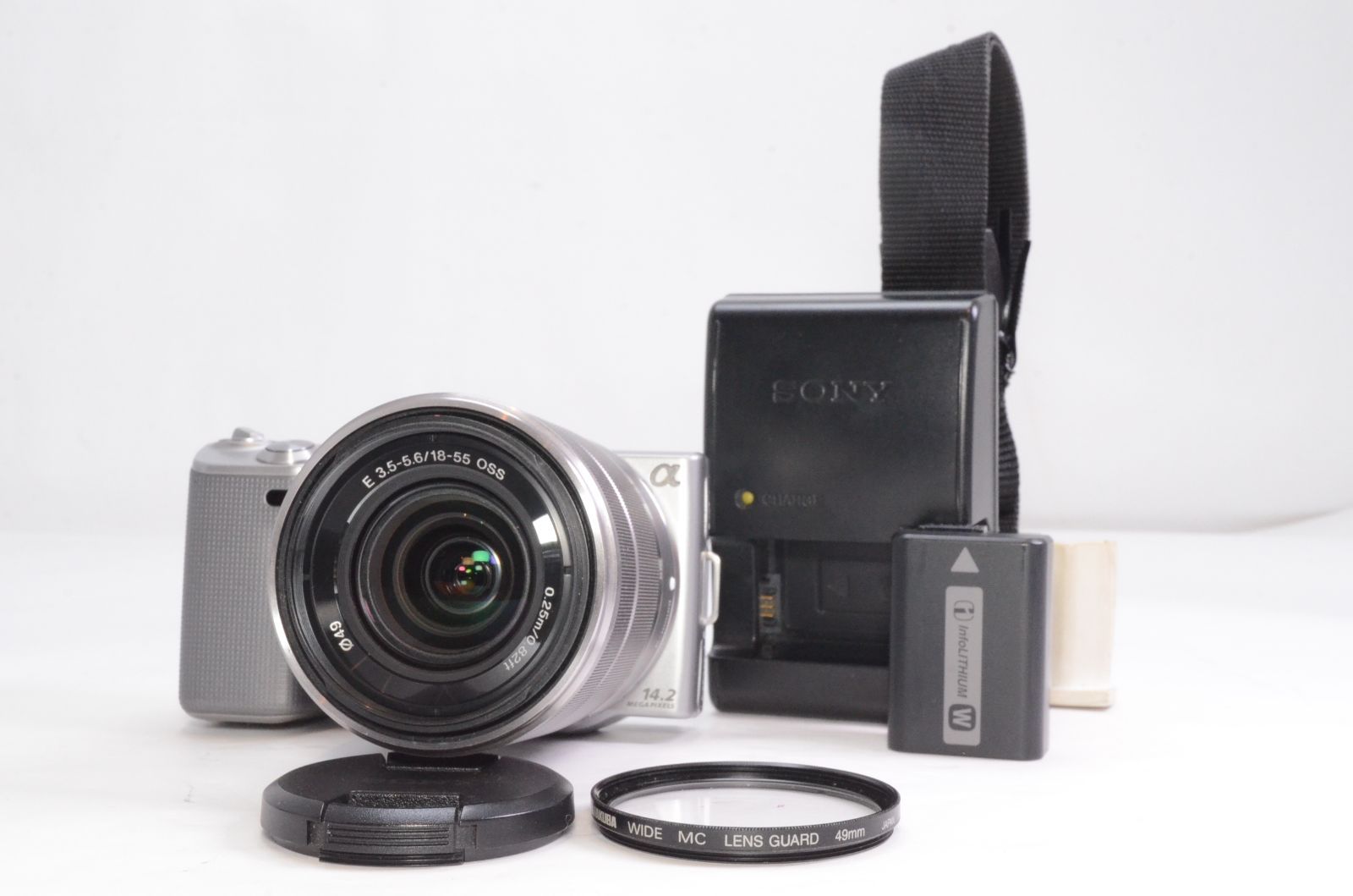 Sony 節約 ソニー α NEX-5 ズームレンズキット シルバー NEX-55K/S