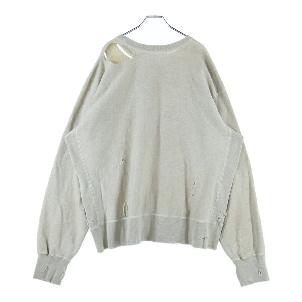 ANCELLM (アンセルム) CRASH SWEAT SHIRT クラッシュ加工 フロント 