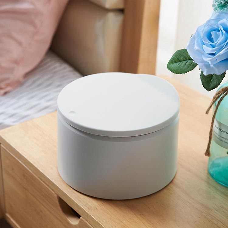 卓上ゴミ箱 ふた付き 丸型 おしゃれ ワンプッシュで開閉 ミニゴミ箱