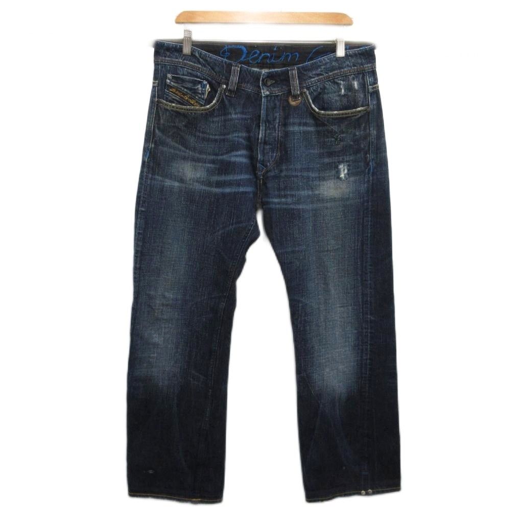 ディーゼル DIESEL デニムパンツ ジーンズ ジップフライ ストレート 品 32 インディゴ MET2