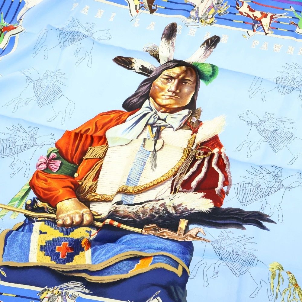 HERMES (エルメス) カレ90 PANI LA SHAR PAWNEE パウニー族の