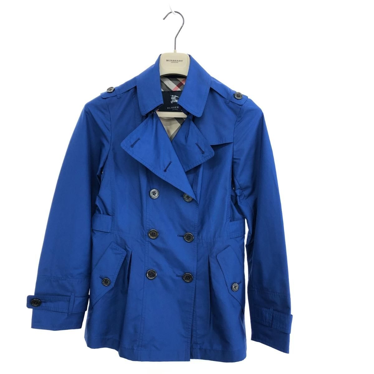 BURBERRY LONDON バーバリーロンドン ショートトレンチ コート サイズ 38 ブルー レディース 241005004769