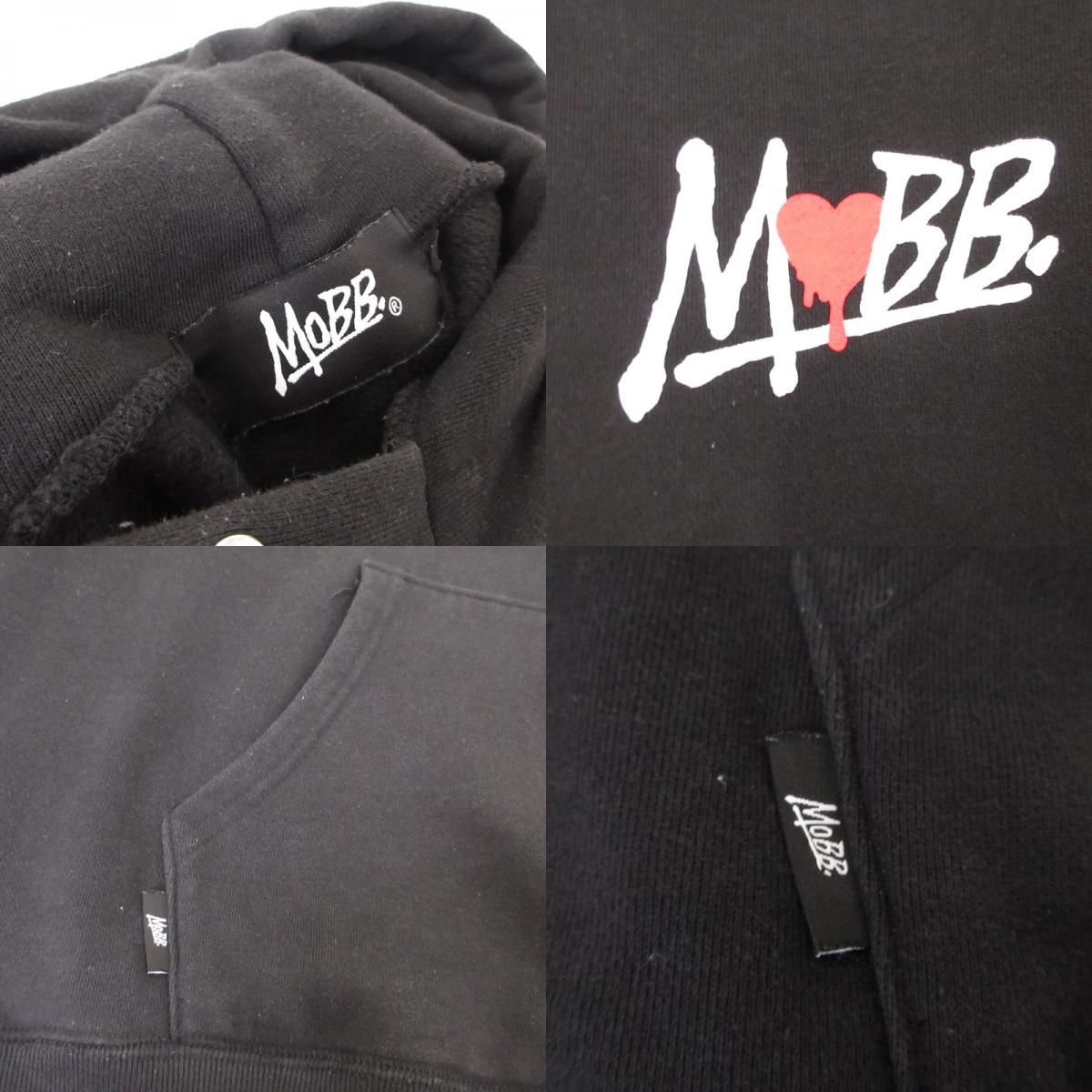 姫路東店】 中古 MOBB | モブ パーカー HEART DRIP HOODIE ブラック