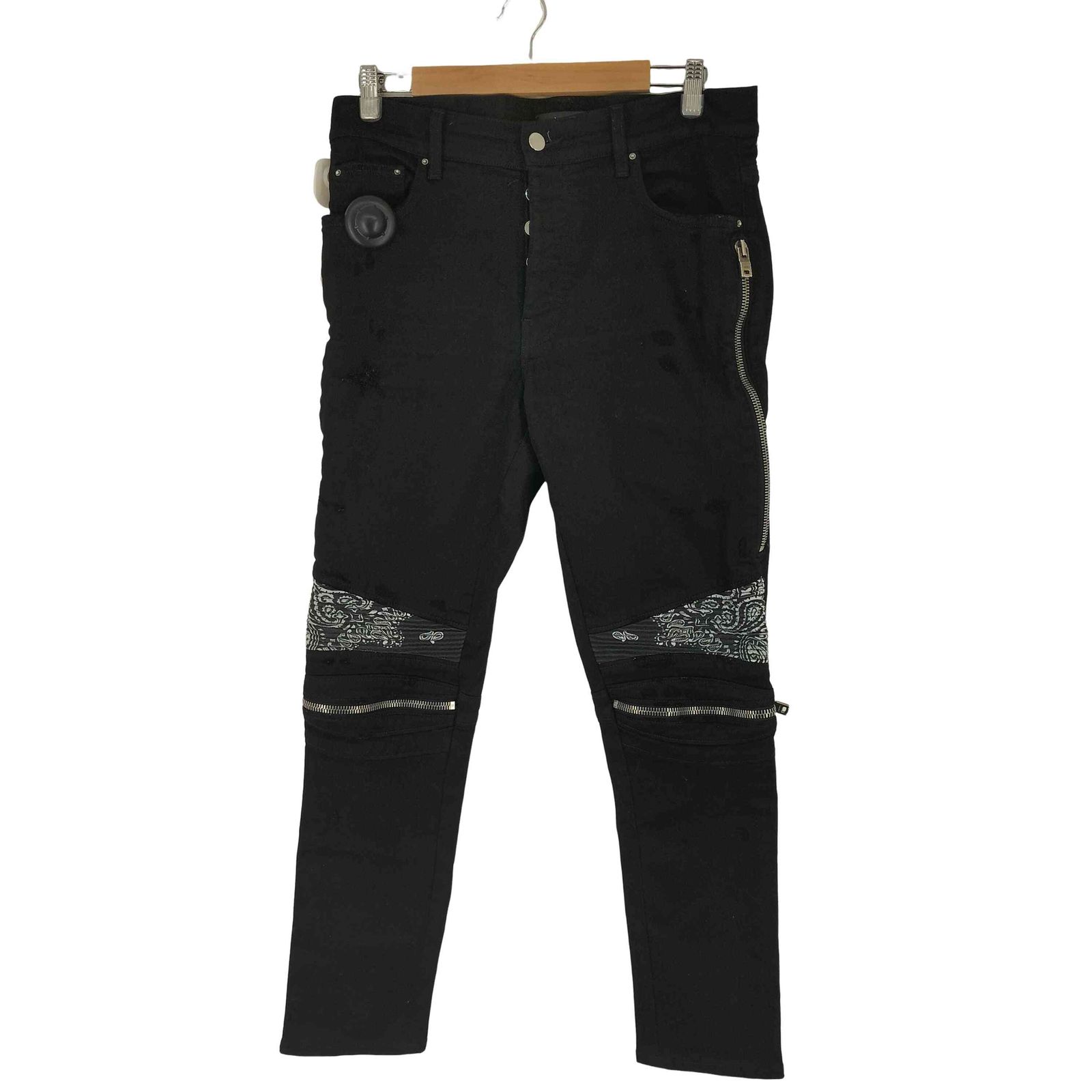 アミリ AMIRI バンダナ バイカージーンズ スキニーデニム メンズ  33
