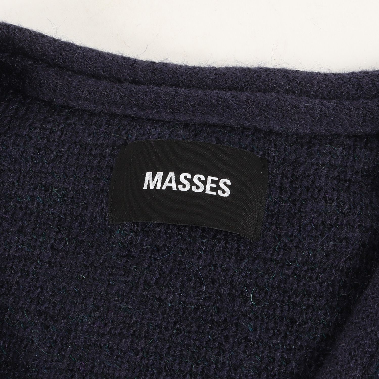美品 MASSES マシス カーディガン サイズ:L ミックス モヘア