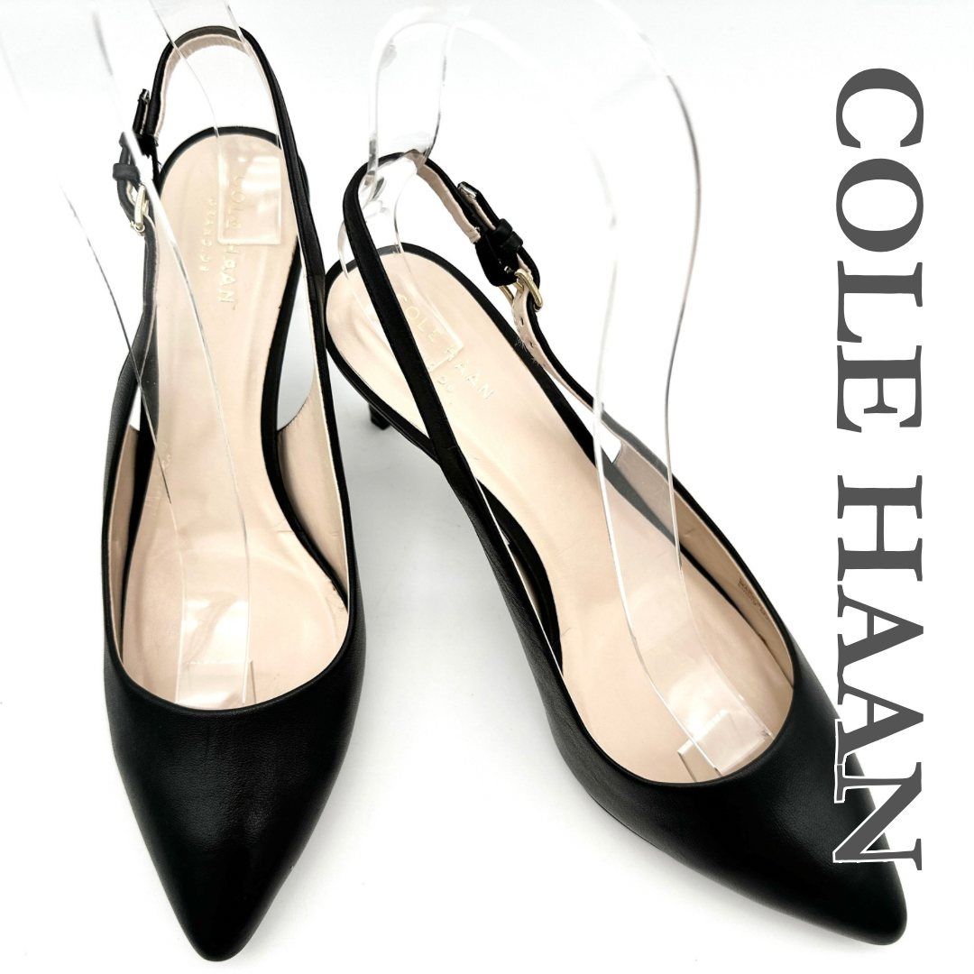 COLE HAAN ブラック ミュール ポインテッドトゥ