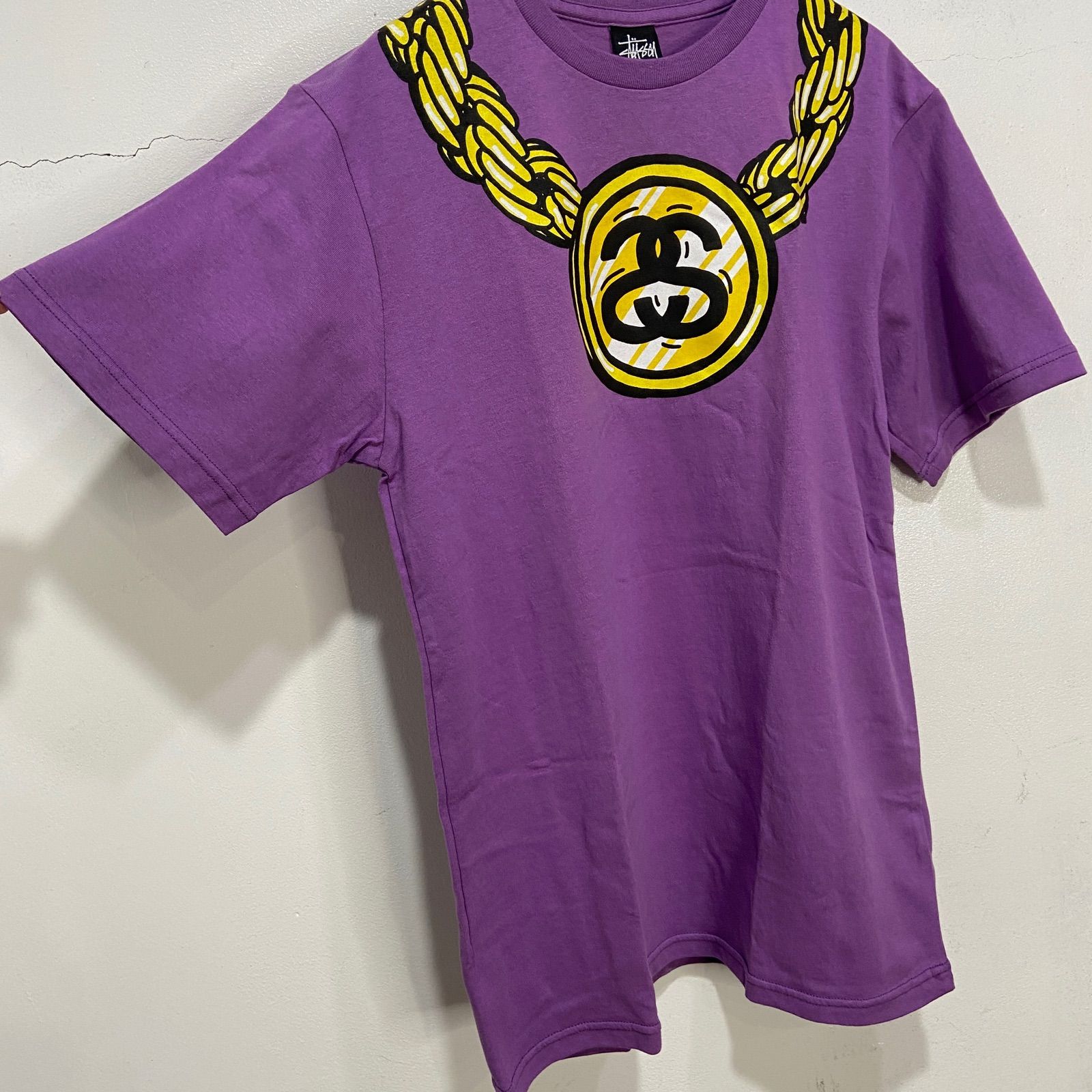 S/ 未使用 タグ付き STUSSY ステューシー ロゴプリント 白タグ 90