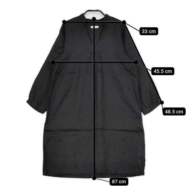 fog linen work リトアニアリネン 七分袖 ワンピース チュニック