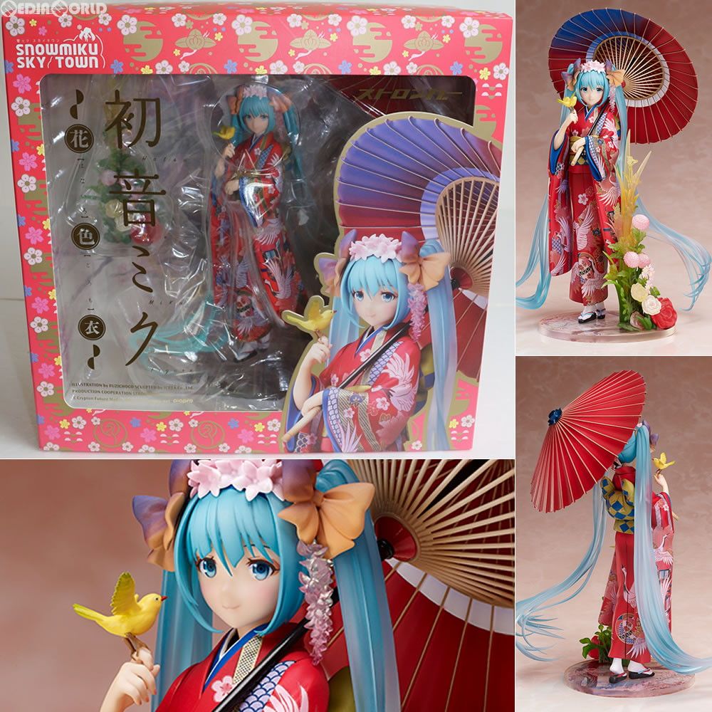 AmiAmi - 初音ミク 〜花色衣〜 VOCALOID(ボーカロイド) 1/8 完成品 フィギュア あみあみ&雪ミクスカイタウン&シナプス限定 ストロンガー 初音ミク 〜花色衣〜 VOCALOID(ボーカロイド) 1/8 完成品
