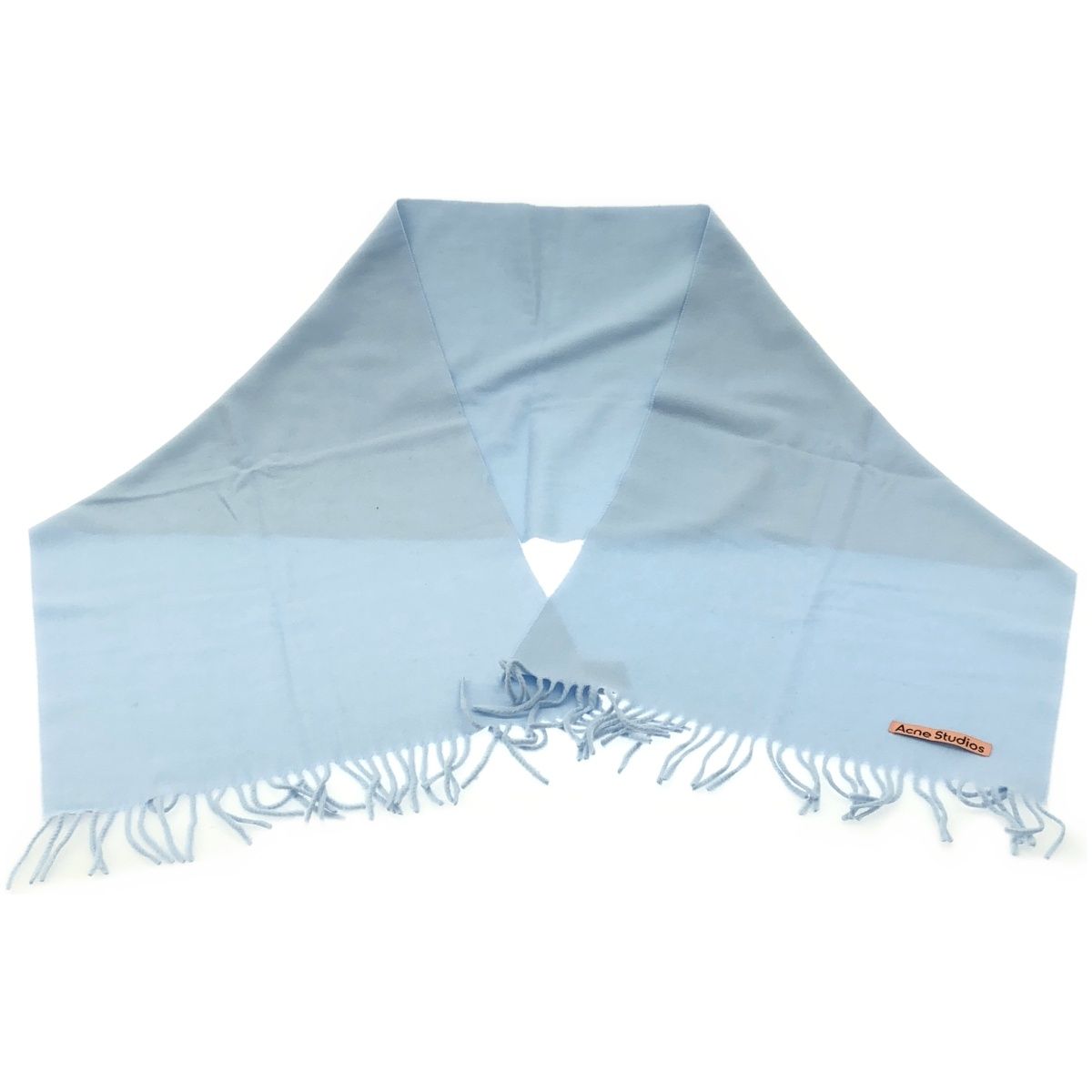 Acne Studios アクネストゥディオズ フリンジウールマフラー サックス