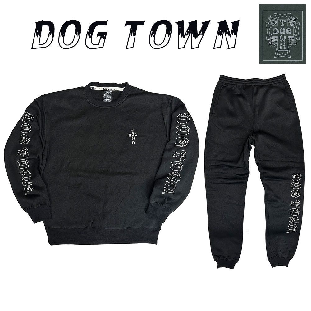 DOGTOWN [ドッグタウン] メンズ セットアップ 裏起毛 トレーナー 