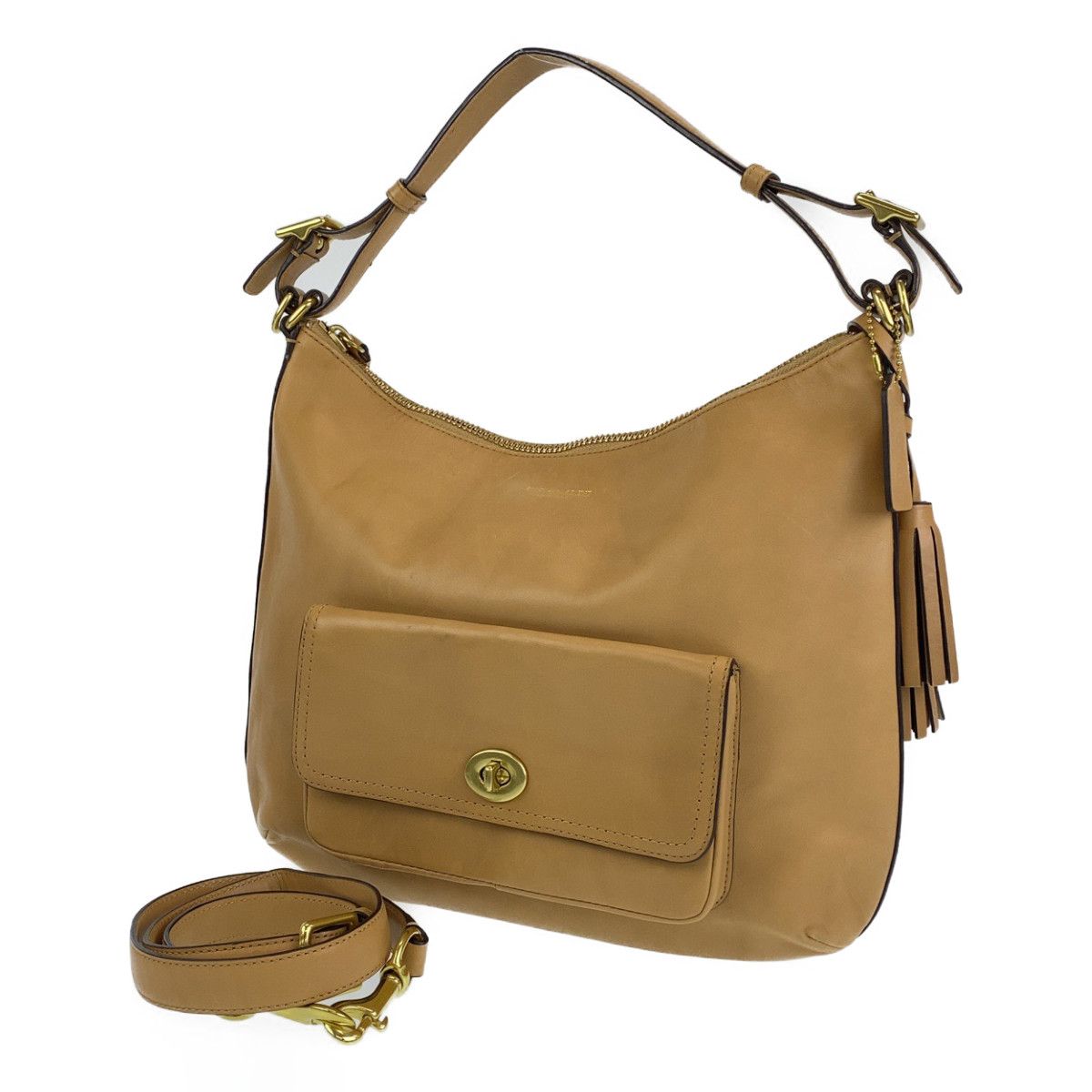 COACH コーチ レガシー コートニー ホーボー ブラウン 茶 ベージュ 